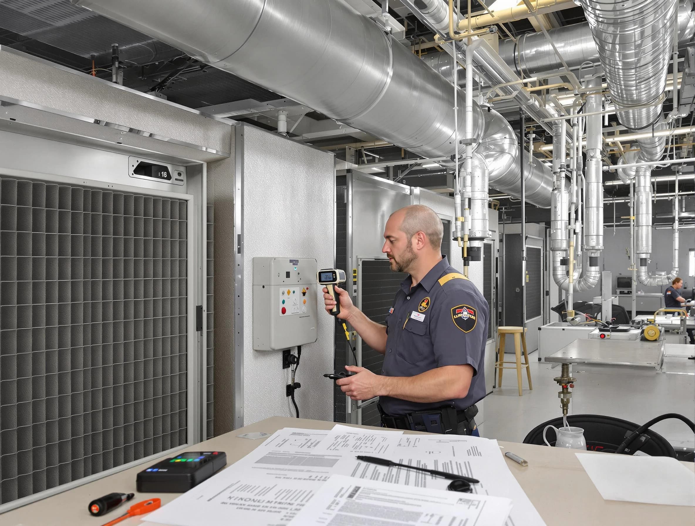 Professional filter system inspection by Guthrie Air Duct Cleaning in Guthrie