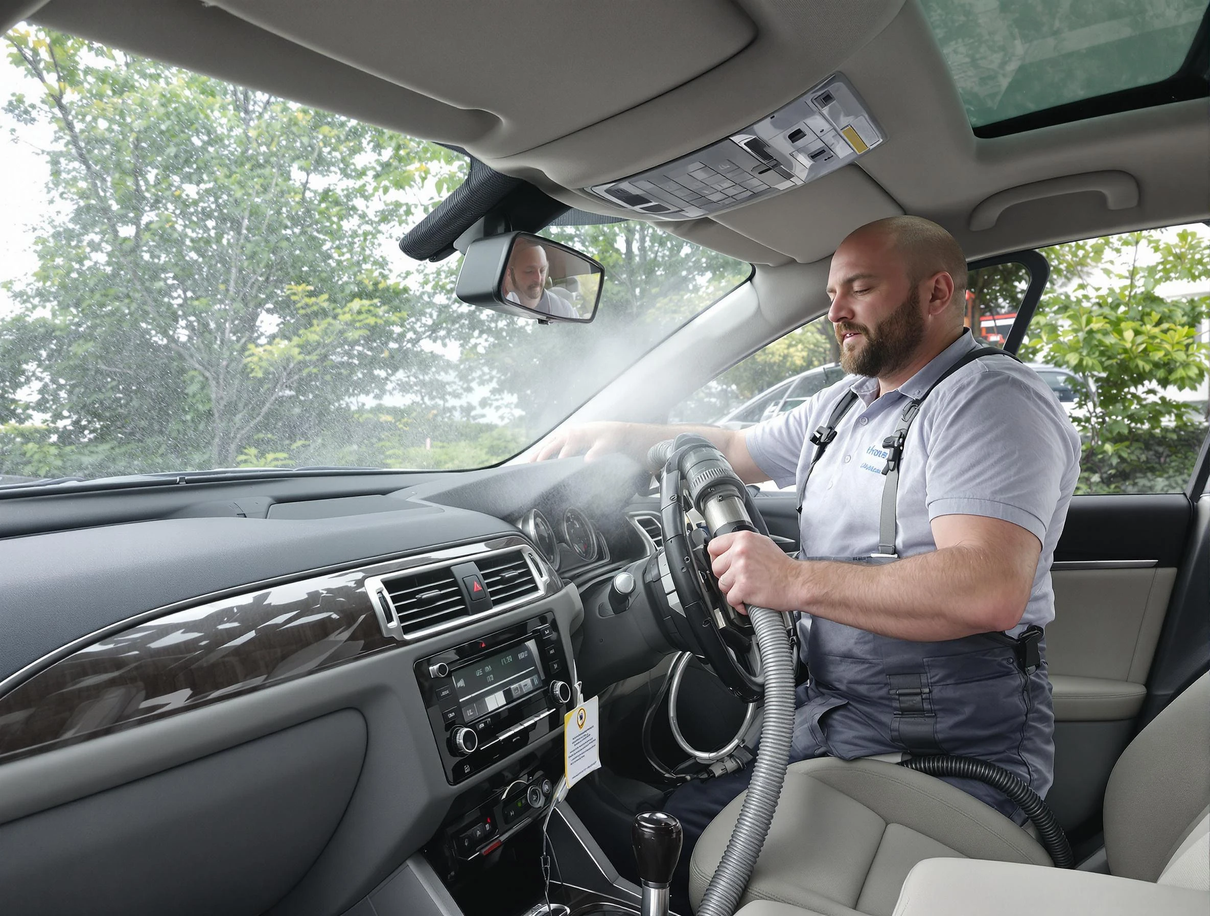 Guthrie Air Duct Cleaning specialist performing professional car duct cleaning in Guthrie