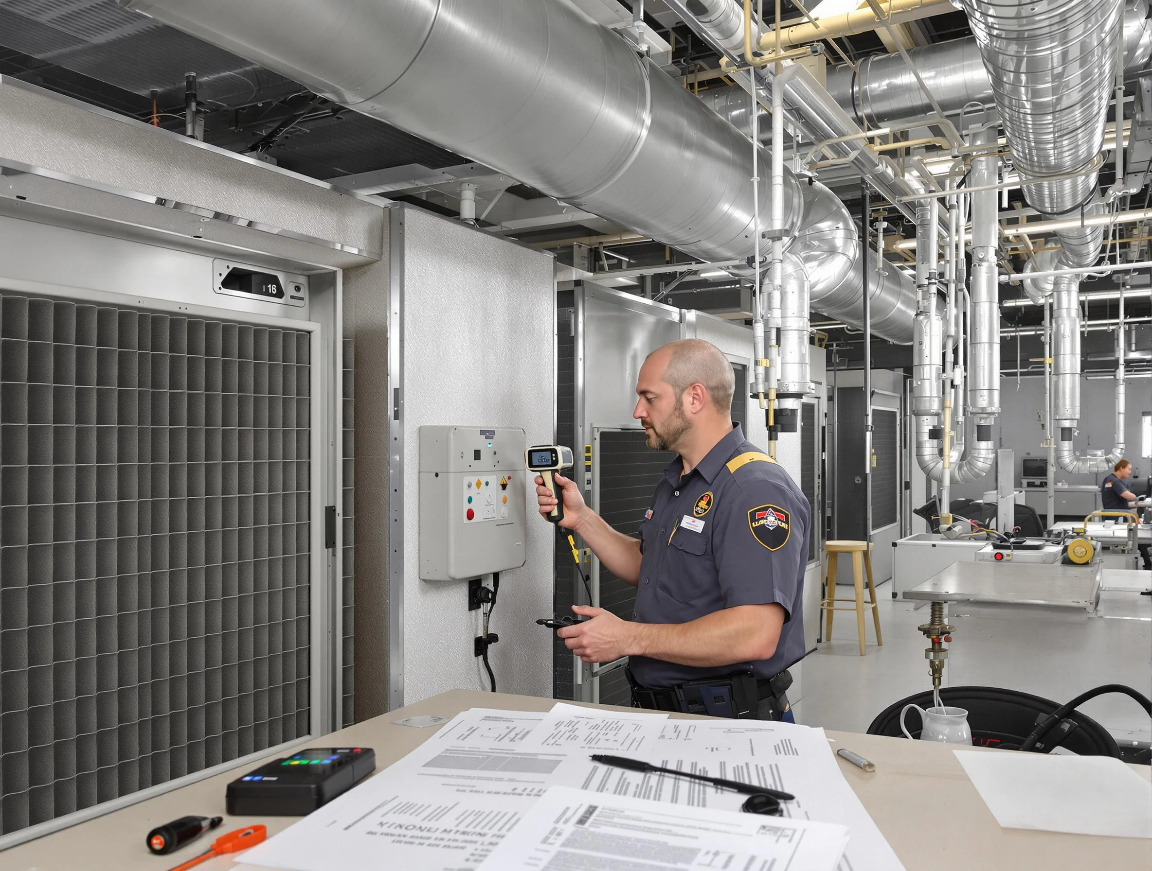 Professional filter system inspection by Guthrie Air Duct Cleaning in Guthrie