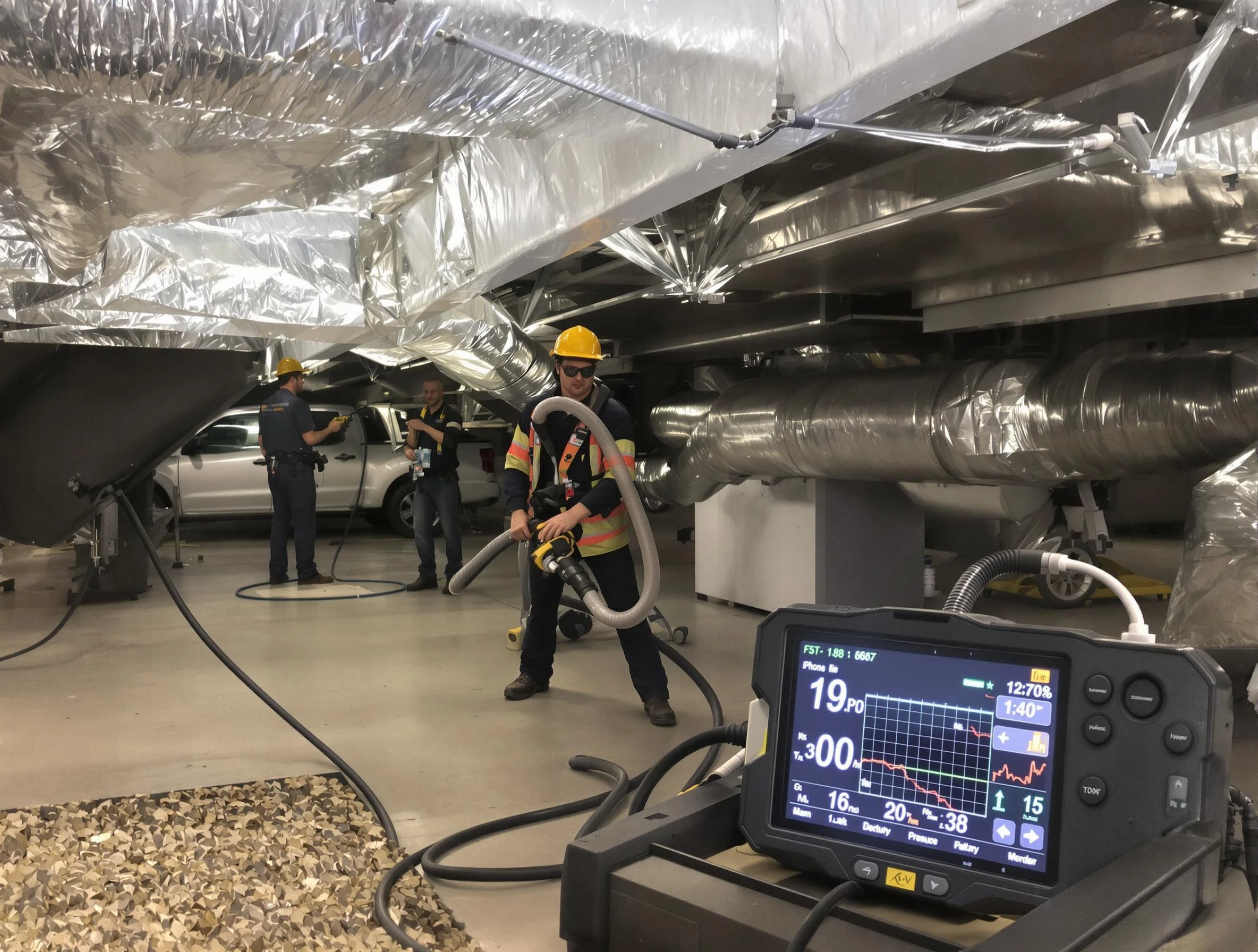 Professional negative pressure duct cleaning by Guthrie Air Duct Cleaning in Guthrie