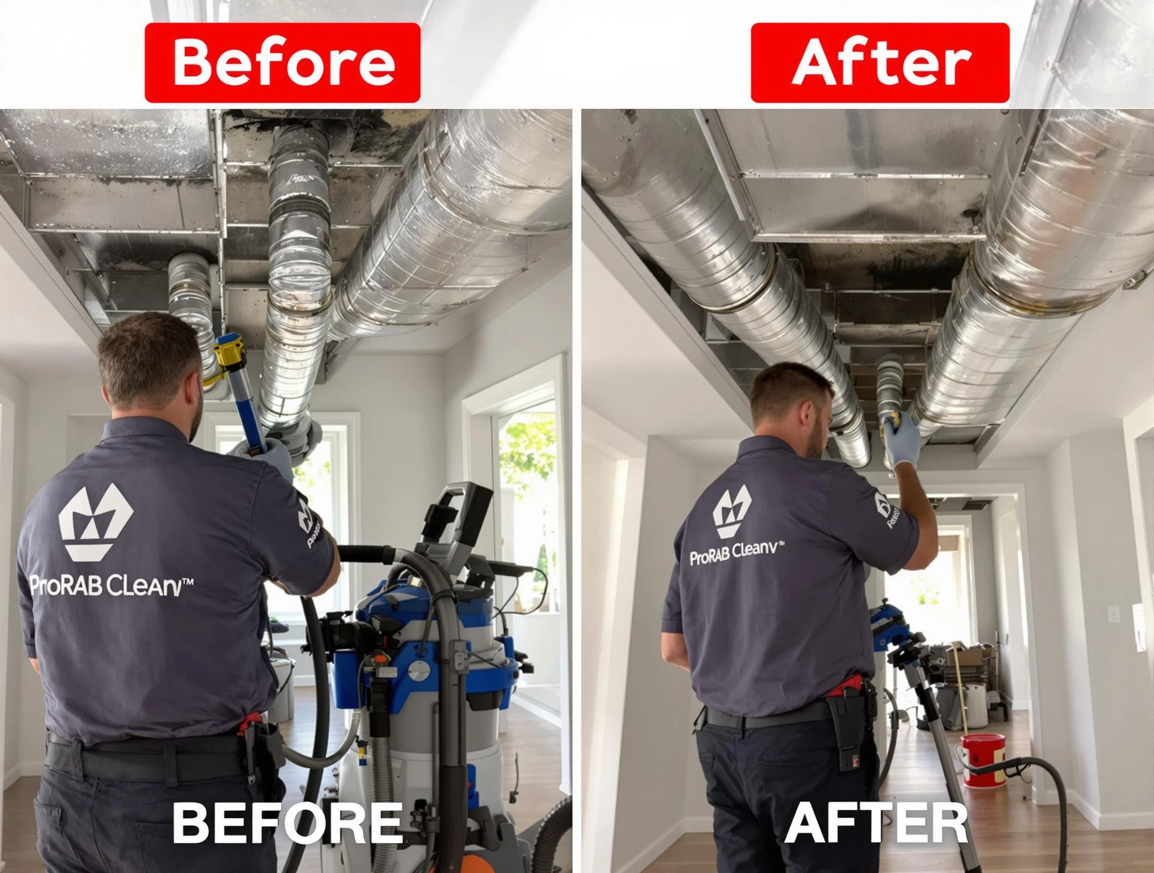 Guthrie Air Duct Cleaning expert performing thorough residential duct cleaning in a Guthrie home